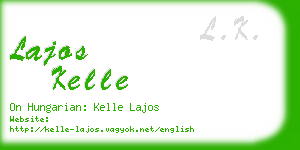 lajos kelle business card